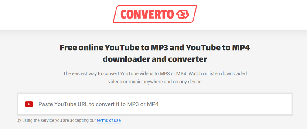 converto YouTube downloader