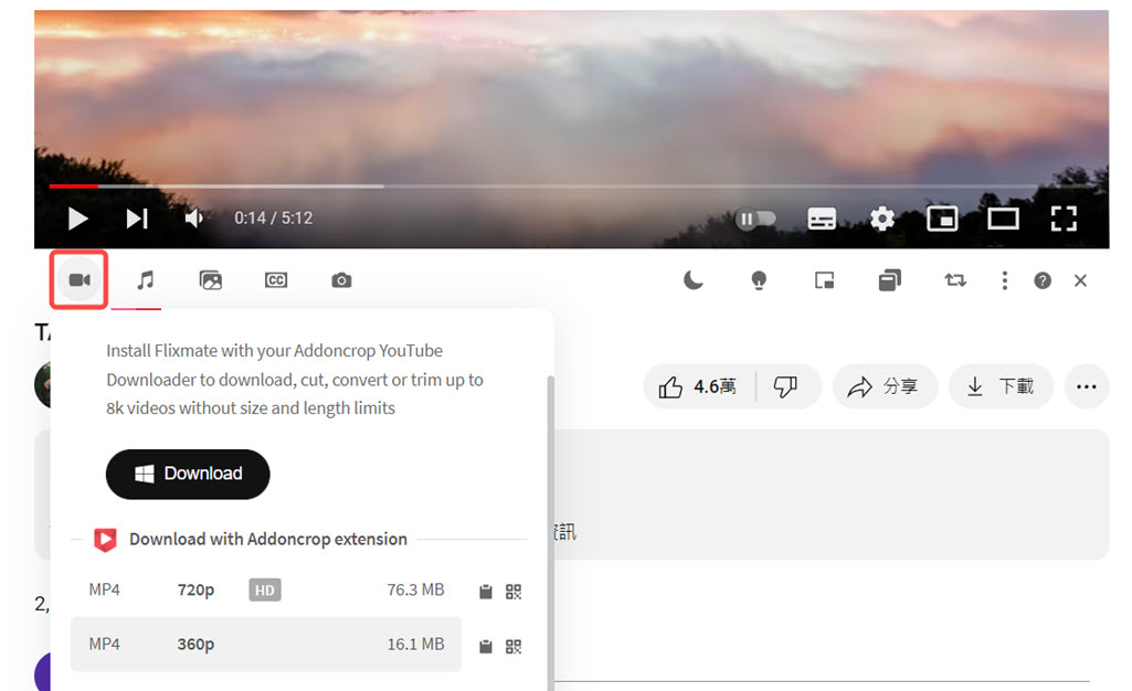 youtube video downloader button